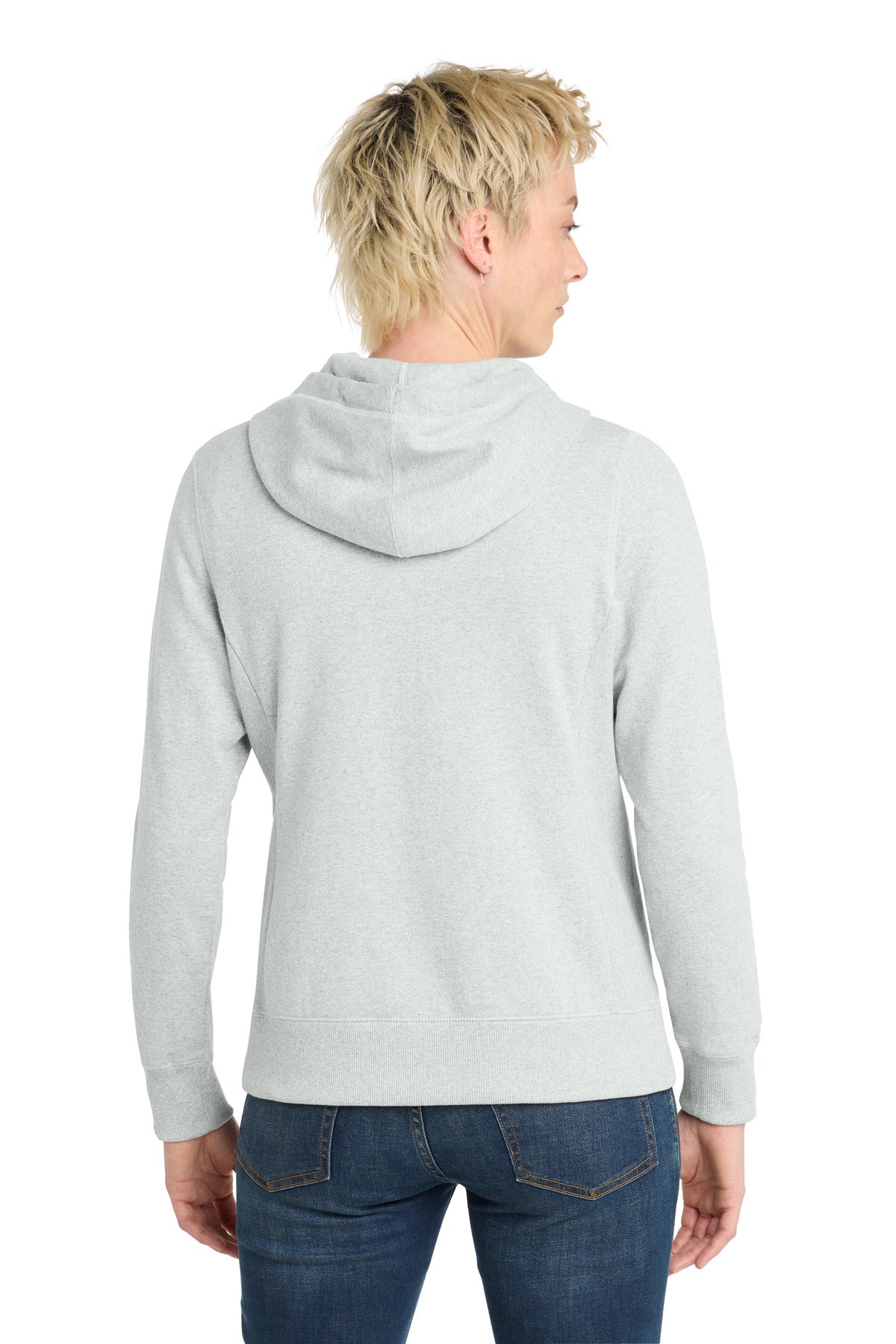 District Women's Re-FleeceFull-Zip Hoodie DT8103 Ash