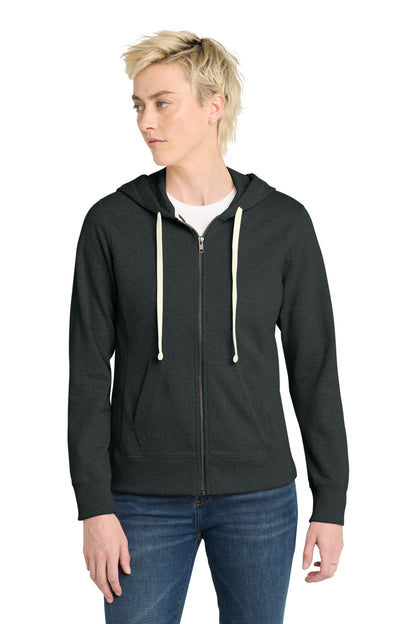 District Women's Re-FleeceFull-Zip Hoodie DT8103 Charcoal Heather