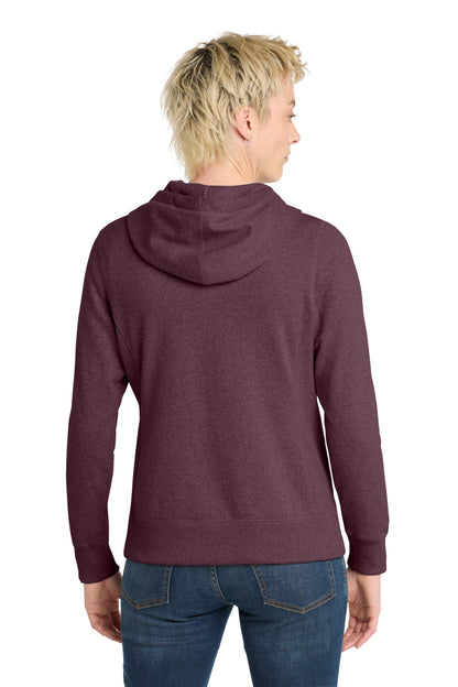 District Women's Re-FleeceFull-Zip Hoodie DT8103 Maroon Heather