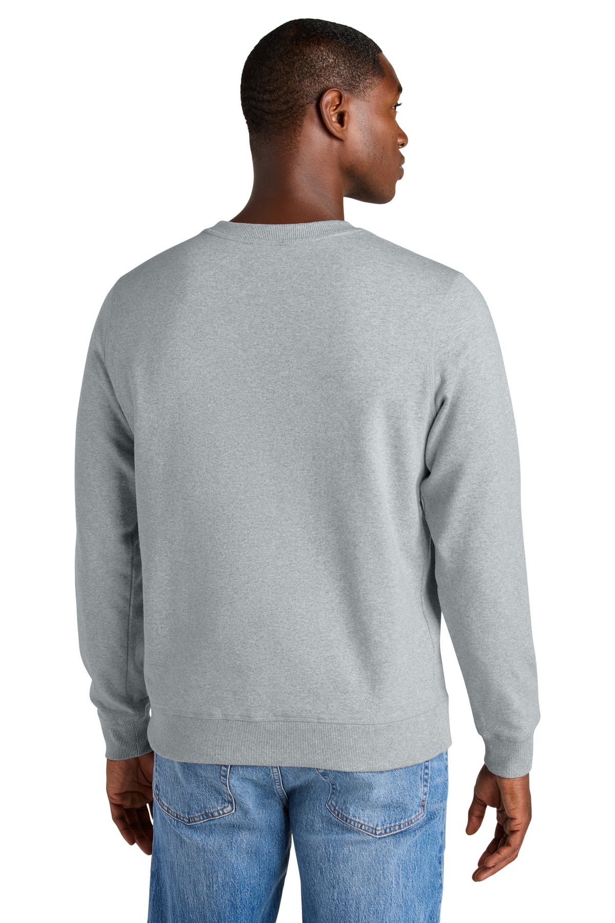 District Re-FleeceCrew DT8104 Light Heather Grey