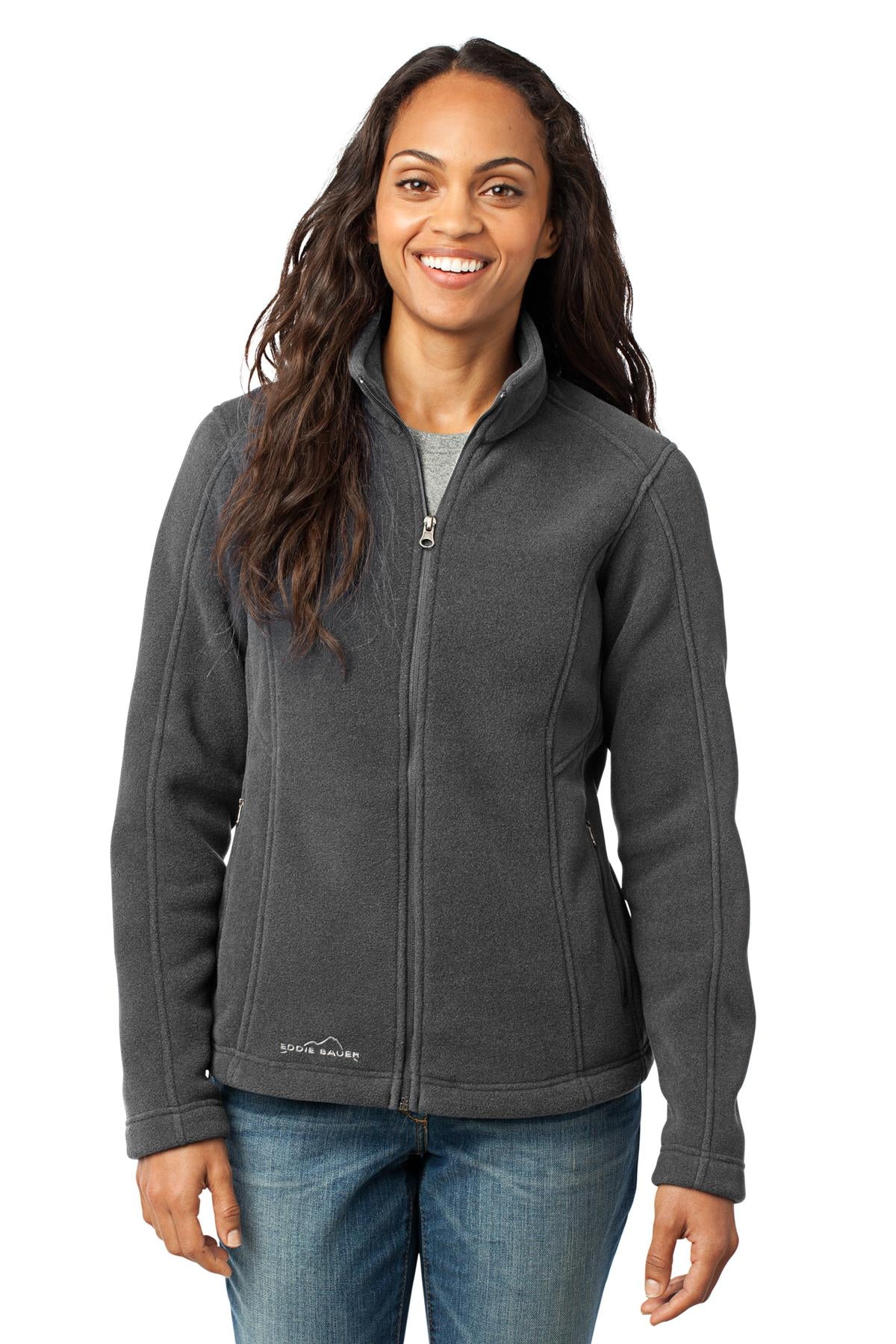 Eddie Bauer Women's Full-Zip Fleece Jacket. EB201 Grey Steel