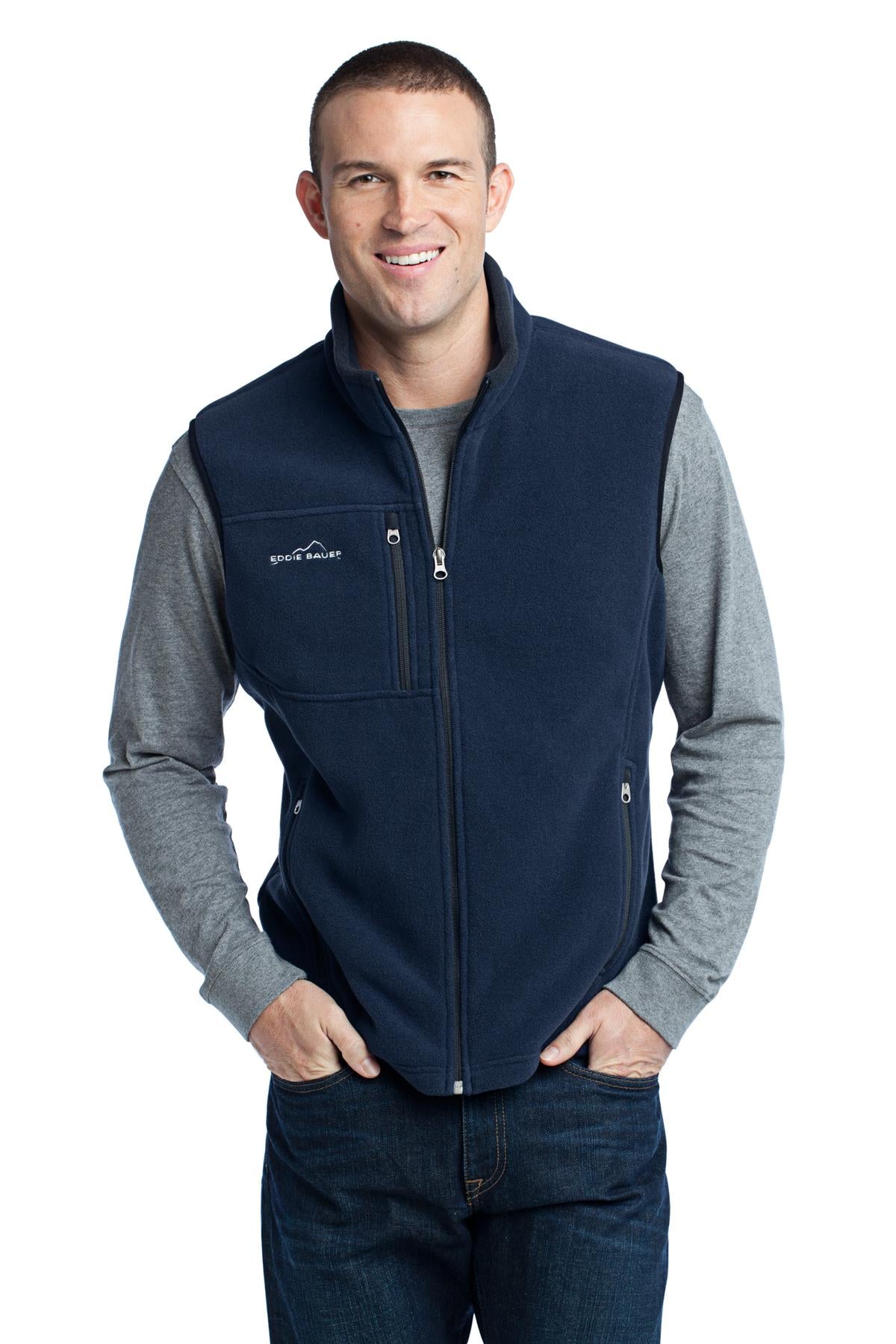 Eddie Bauer Fleece Vest. EB204 River Blue Navy