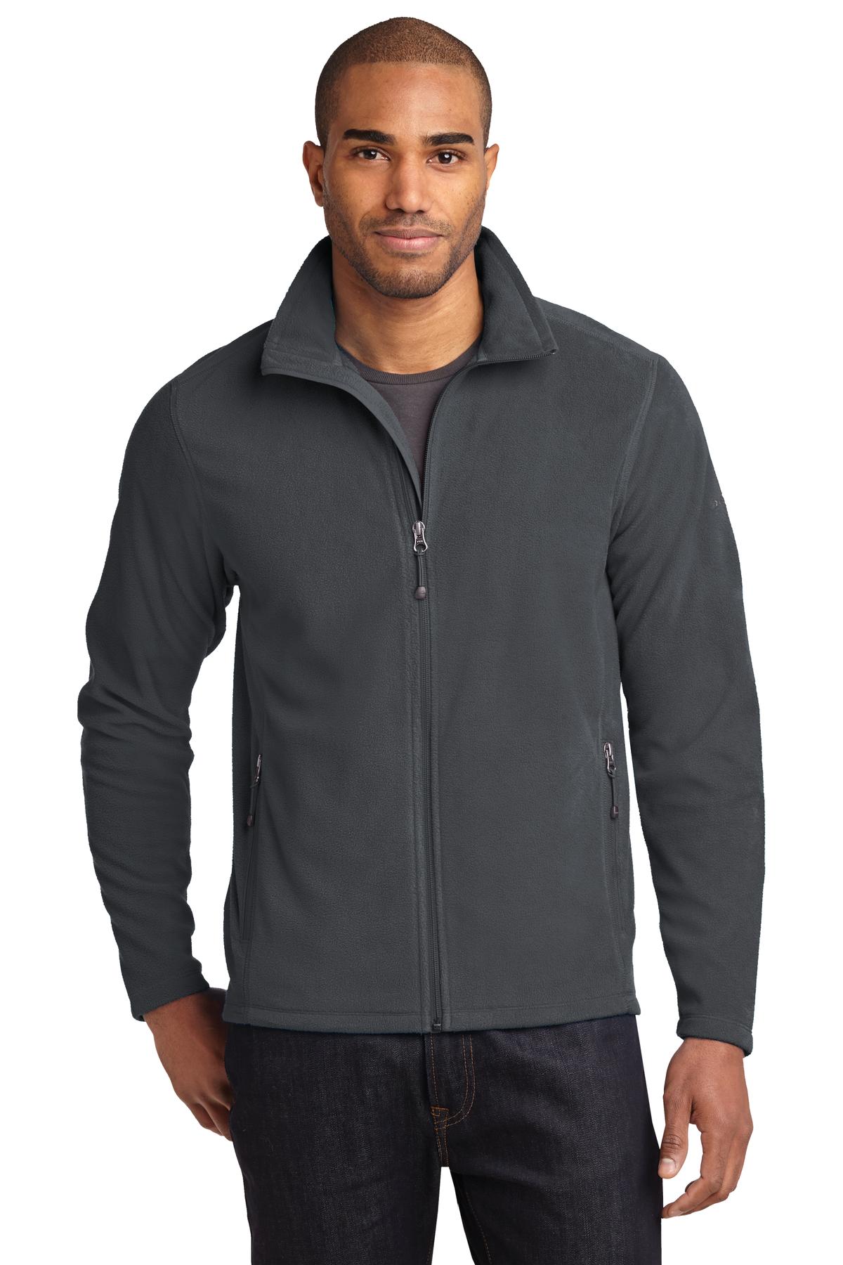 Eddie Bauer Full-Zip Microfleece Jacket. EB224 Grey Steel
