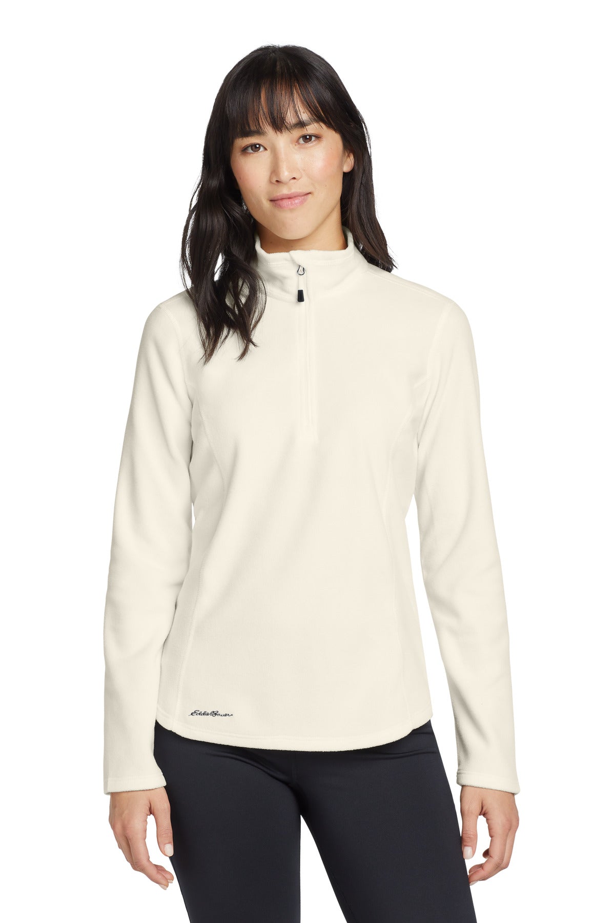 Eddie Bauer Women's 1/2-Zip Microfleece Jacket EB227 Ivory