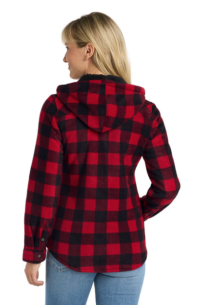 Eddie Bauer Women's Woodland Shirt Jac EB229 Radish/ Black