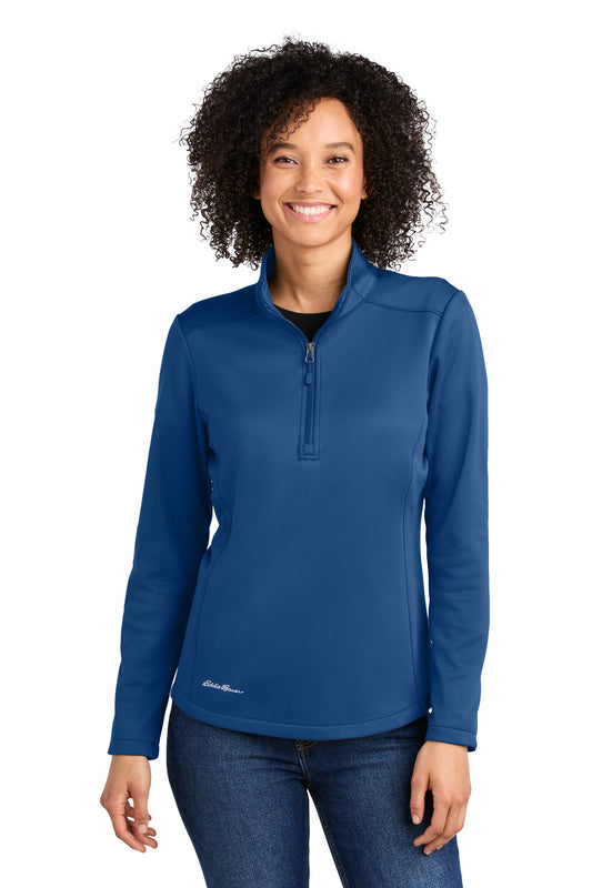 Eddie Bauer Women's Smooth Mid Layer Fleece 1/2-Zip EB2370 Cobalt Blue