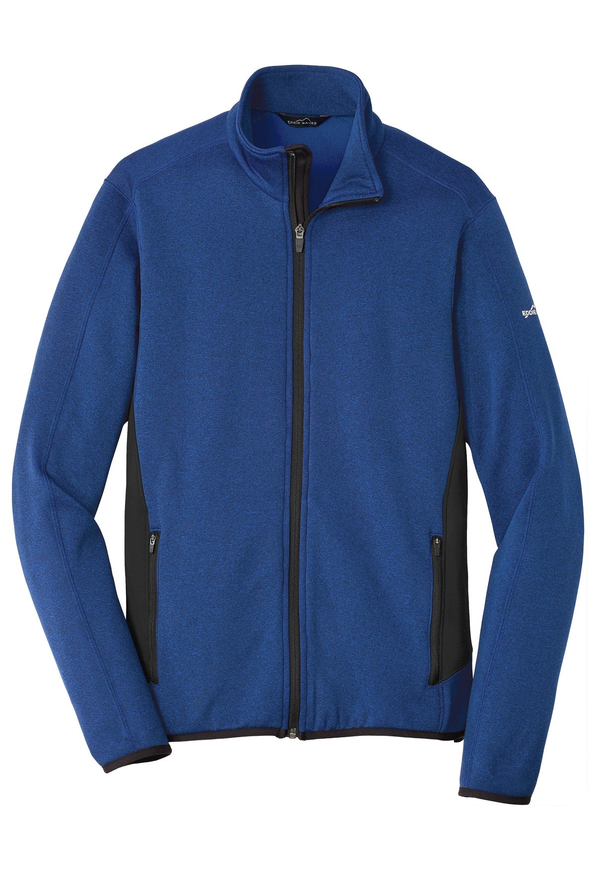 Eddie Bauer Full-Zip Heather Stretch Fleece Jacket. EB238 Blue Heather