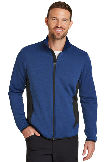 Eddie Bauer Full-Zip Heather Stretch Fleece Jacket. EB238 Blue Heather