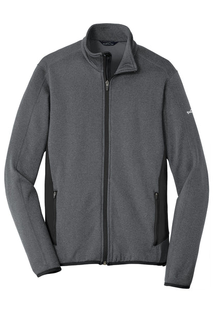 Eddie Bauer Full-Zip Heather Stretch Fleece Jacket. EB238 Dark Charcoal Heather