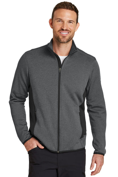 Eddie Bauer Full-Zip Heather Stretch Fleece Jacket. EB238 Dark Charcoal Heather