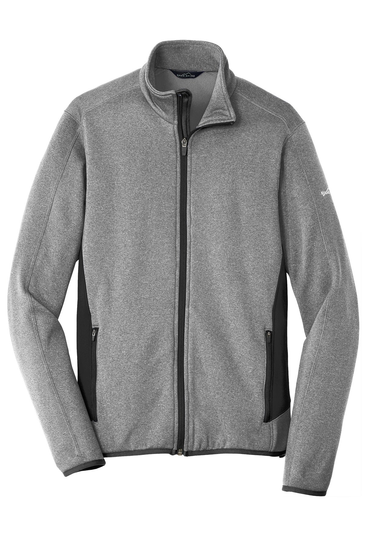 Eddie Bauer Full-Zip Heather Stretch Fleece Jacket. EB238 Grey Heather