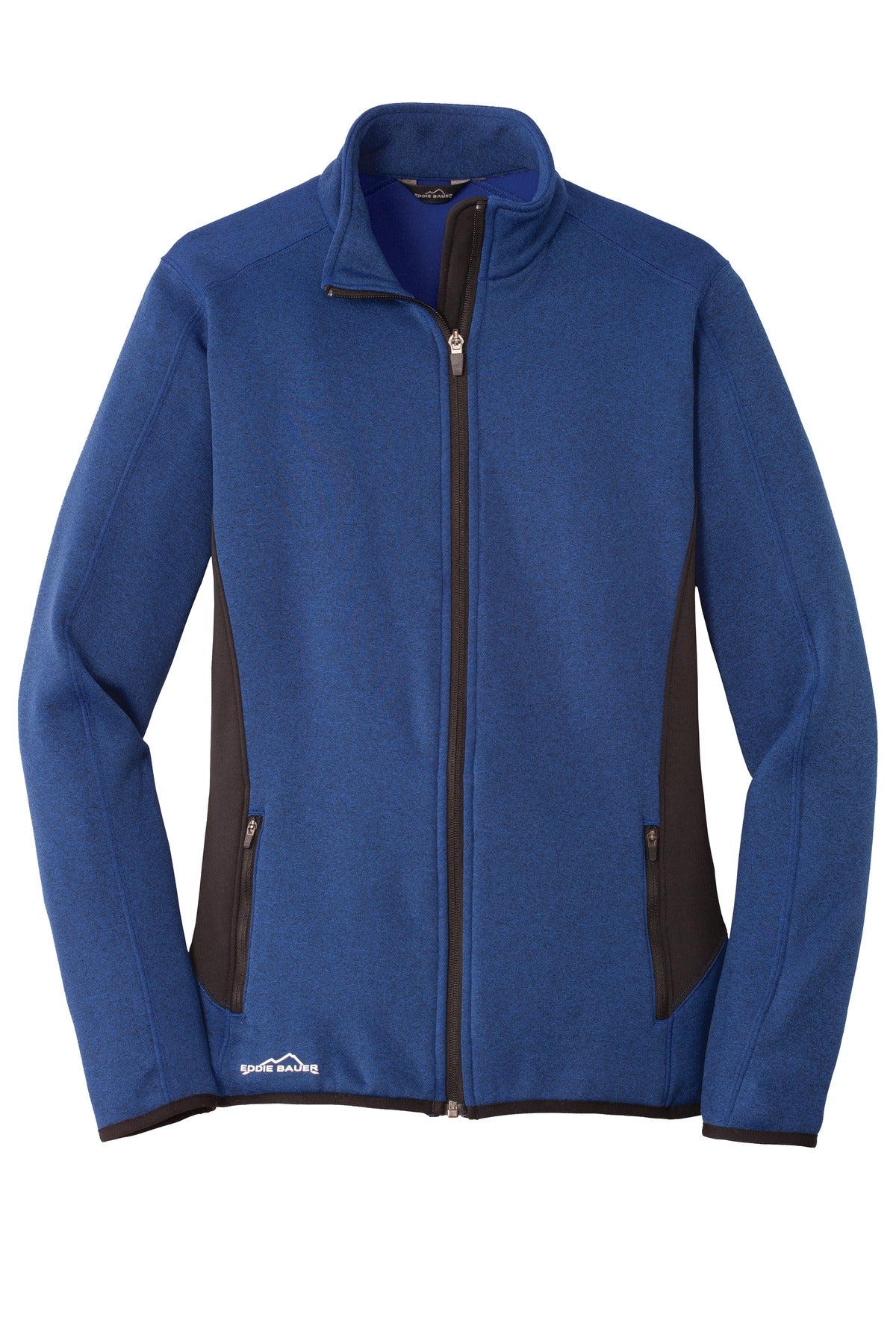 Eddie Bauer Women's Full-Zip Heather Stretch Fleece Jacket. EB239 Blue Heather