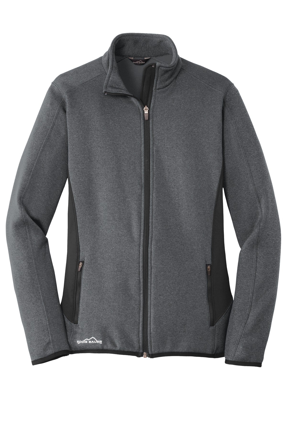 Eddie Bauer Women's Full-Zip Heather Stretch Fleece Jacket. EB239 Dark Charcoal Heather