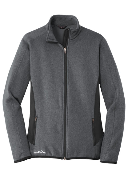 Eddie Bauer Women's Full-Zip Heather Stretch Fleece Jacket. EB239 Dark Charcoal Heather