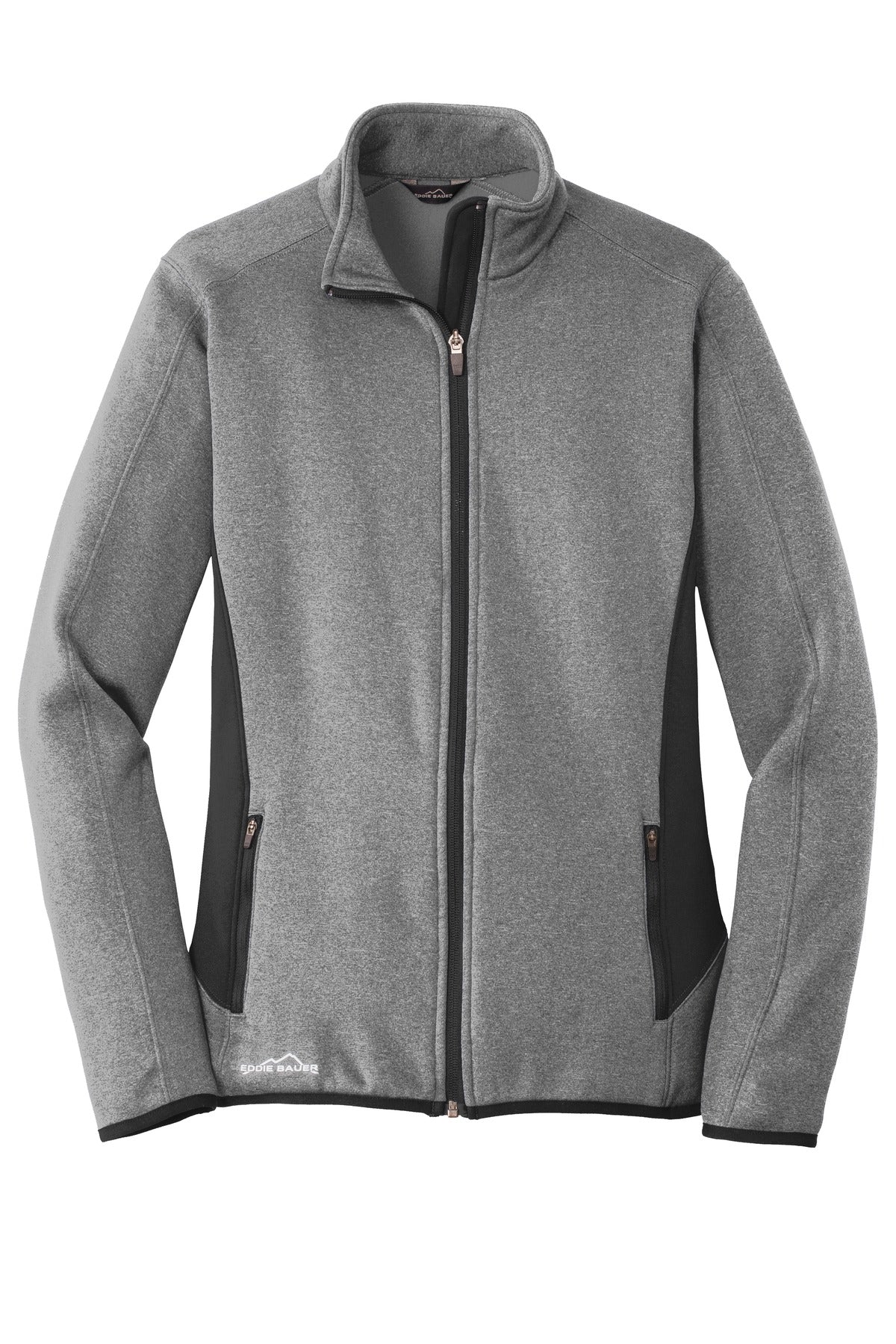 Eddie Bauer Women's Full-Zip Heather Stretch Fleece Jacket. EB239 Grey Heather
