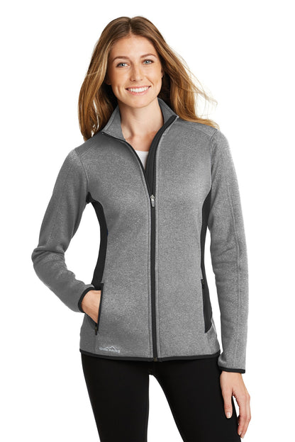 Eddie Bauer Women's Full-Zip Heather Stretch Fleece Jacket. EB239 Grey Heather