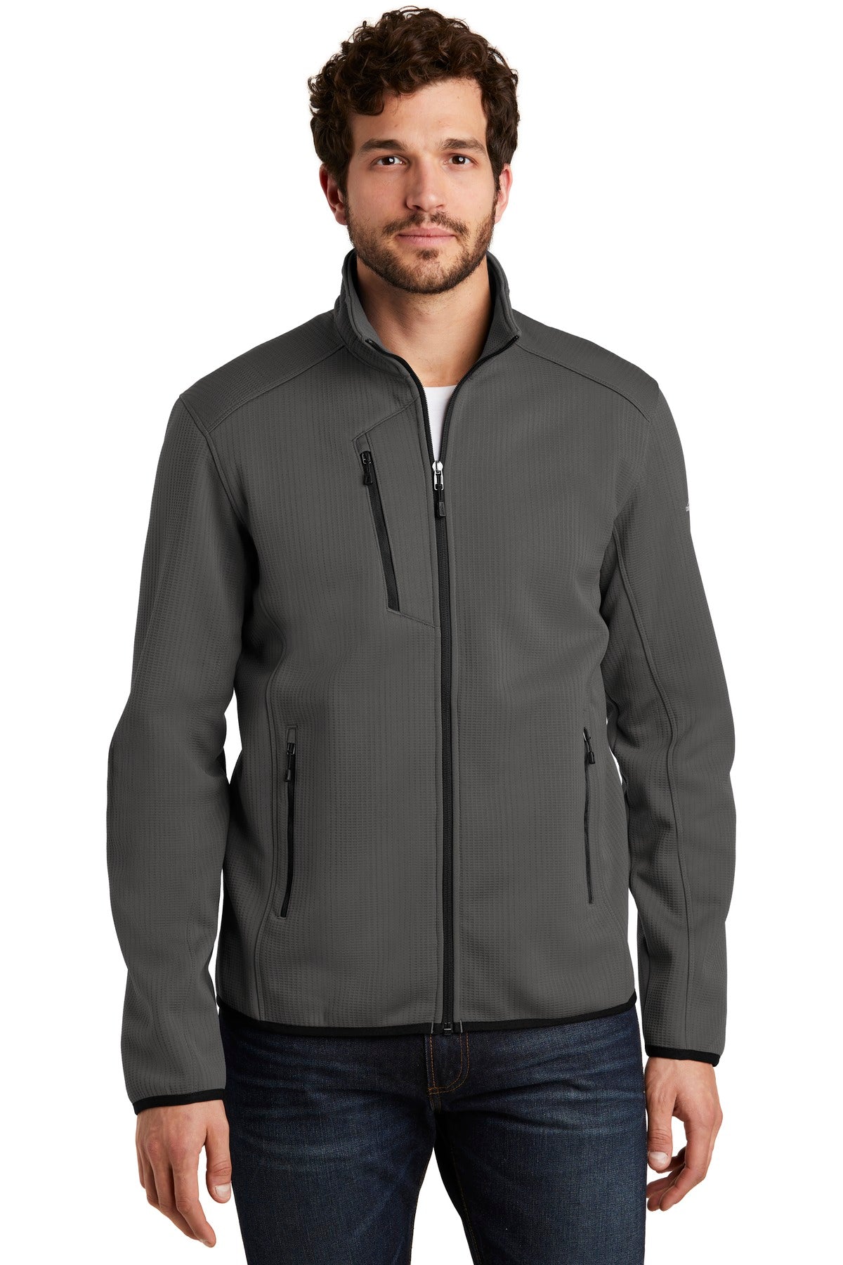 Eddie Bauer Dash Full-Zip Fleece Jacket EB242 Grey Steel