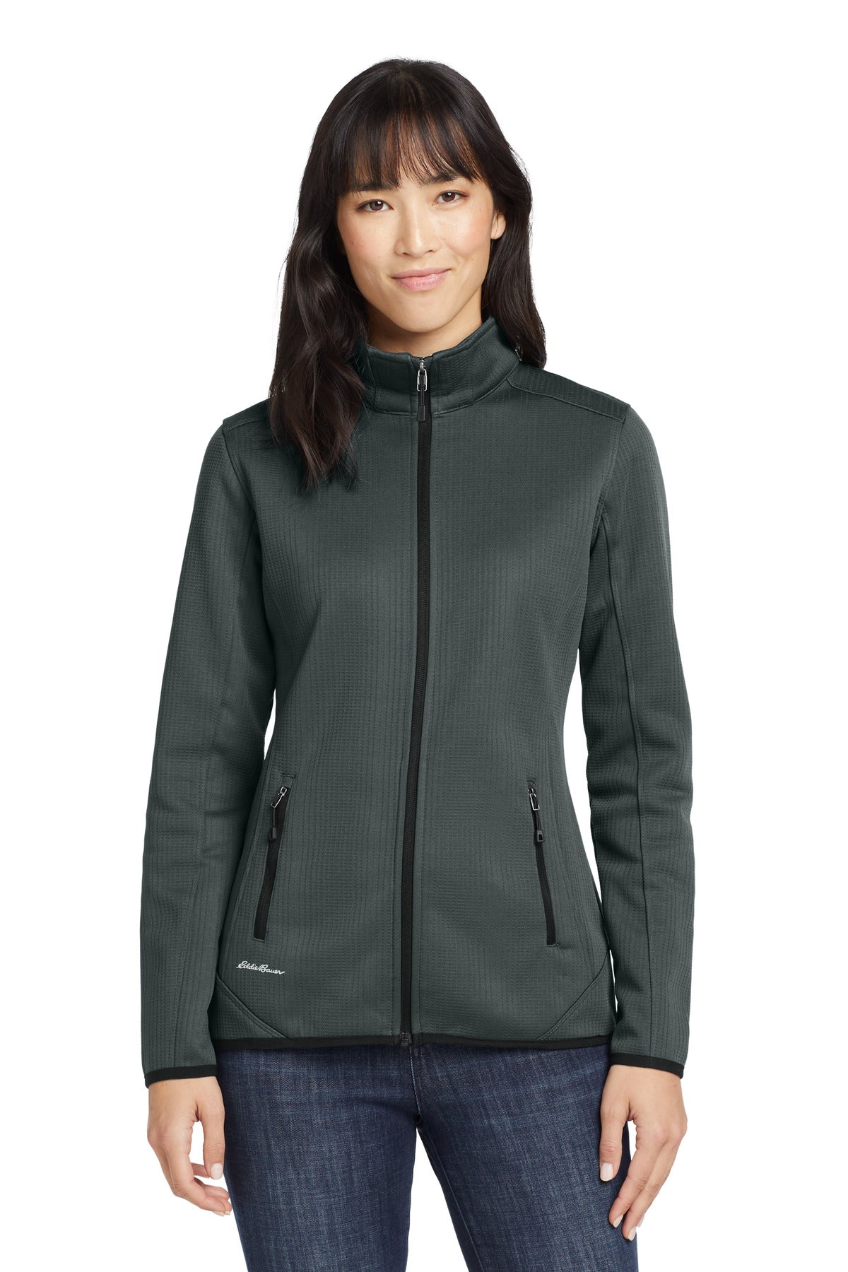 Eddie Bauer Women's Dash Full-Zip Fleece Jacket EB243 Grey Steel