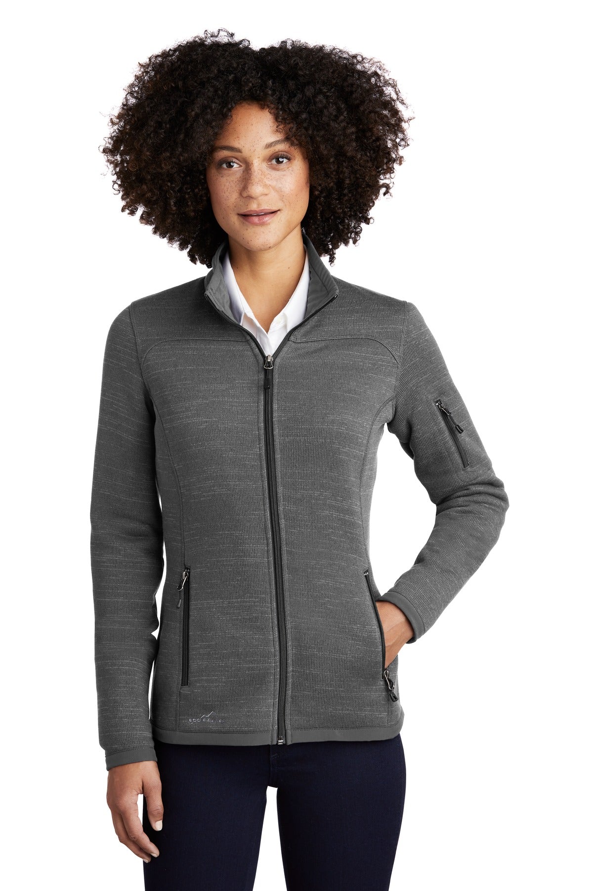 Eddie Bauer  Women's Sweater Fleece Full-Zip. EB251 Dark Grey Heather