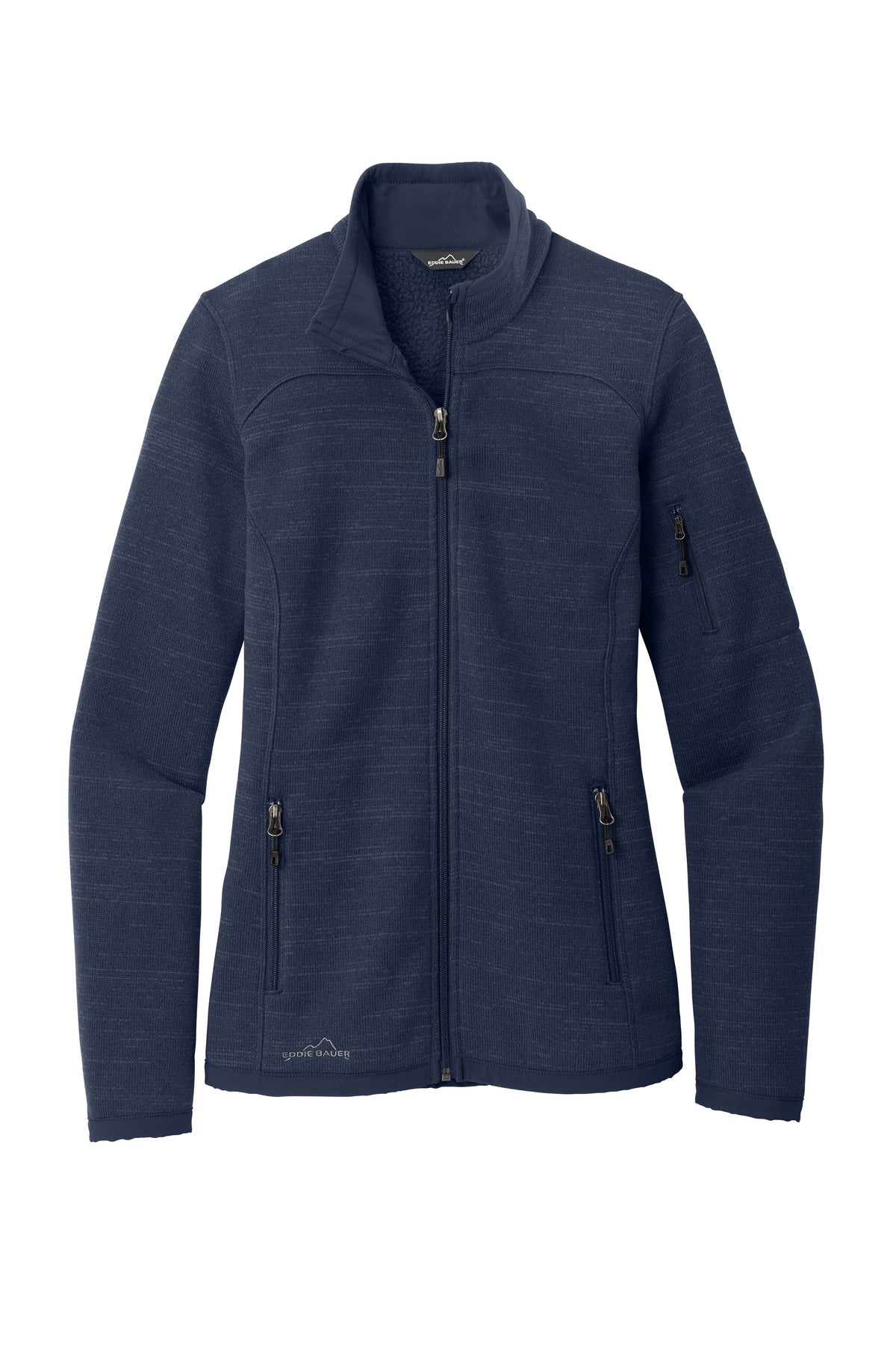 Eddie Bauer Women's Sweater Fleece Full-Zip EB251 River Blue Navy Heather