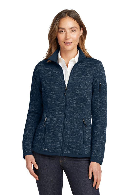 Eddie Bauer Women's Sweater Fleece Full-Zip EB251 River Blue Navy Heather