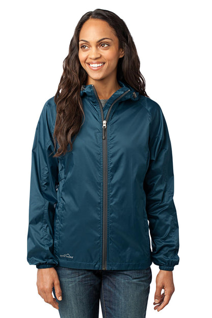 Eddie Bauer Women's Packable Wind Jacket. EB501 Adriatic Blue