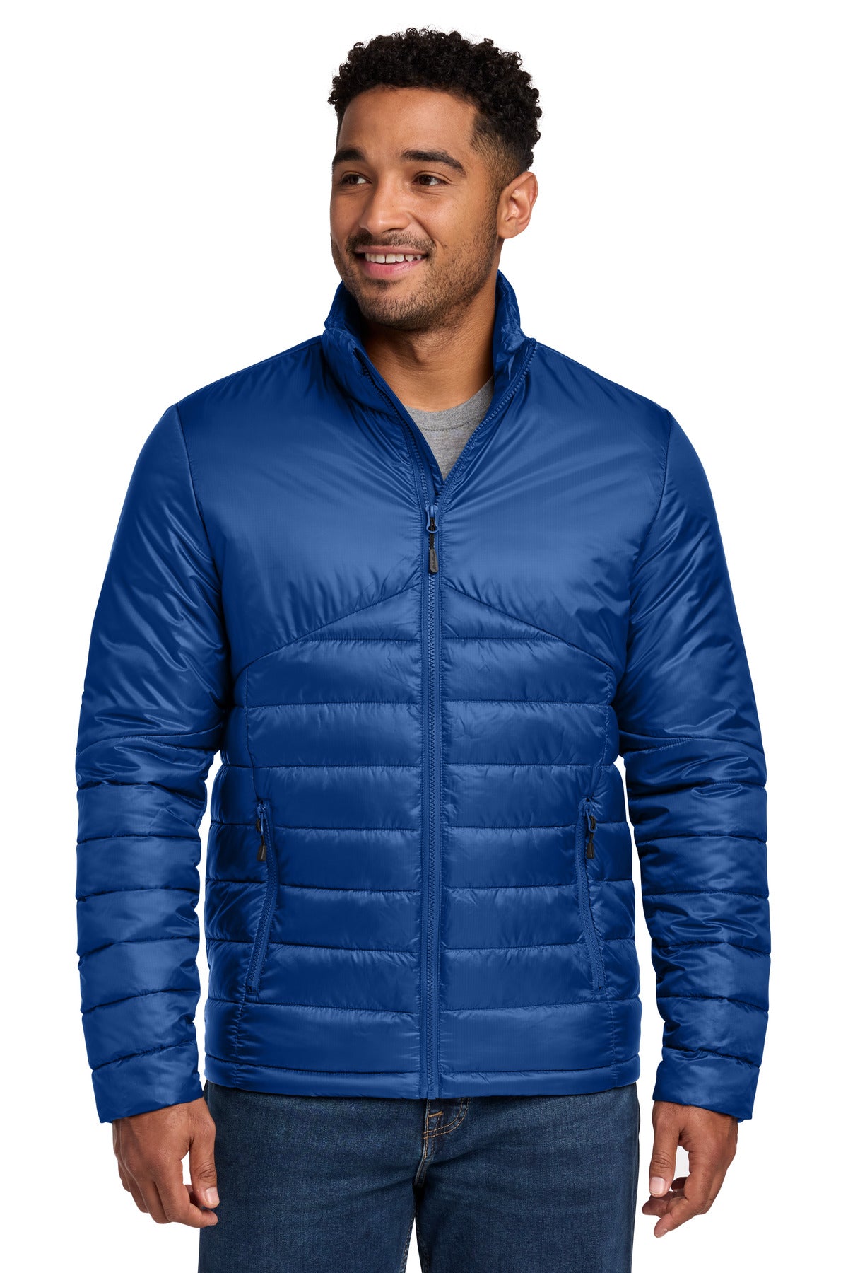 Eddie Bauer Quilted Jacket EB510 Cobalt Blue