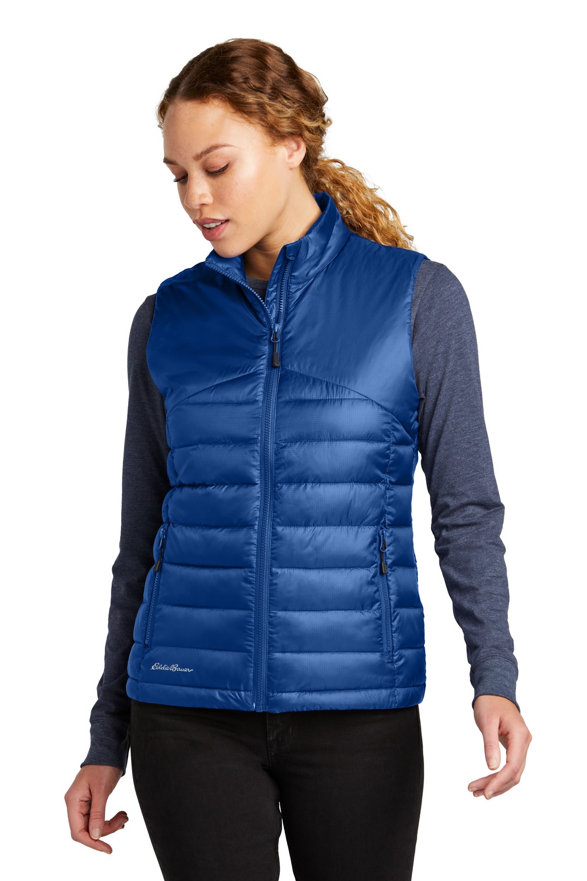 Eddie Bauer Women's Quilted Vest EB513 Cobalt Blue