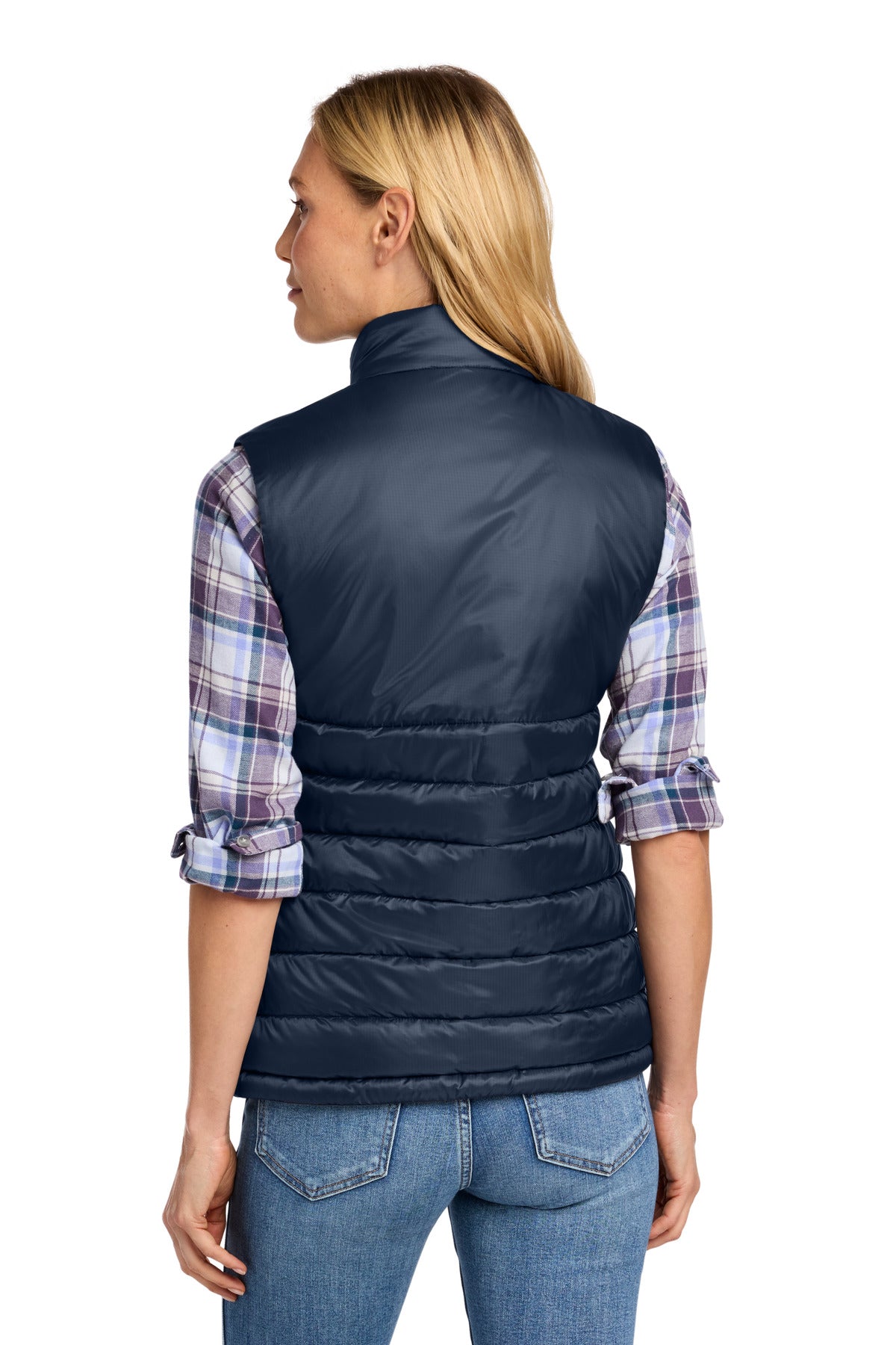 Eddie Bauer Women's Quilted Vest EB513 River Blue Navy