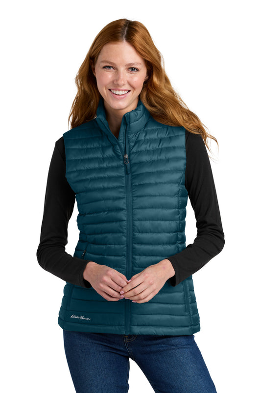 Eddie Bauer Women's Packable Quilted Vest EB517 Adriatic Blue