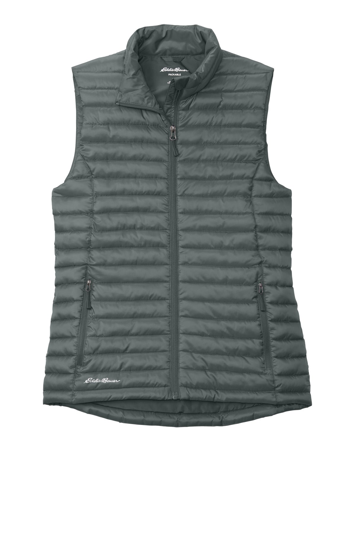 Eddie Bauer Women's Packable Quilted Vest EB517 Metal Grey