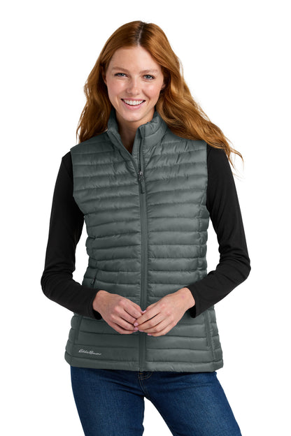 Eddie Bauer Women's Packable Quilted Vest EB517 Metal Grey