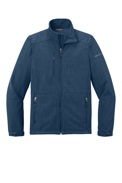 Eddie Bauer Shaded Crosshatch Soft Shell Jacket EB532 Blue