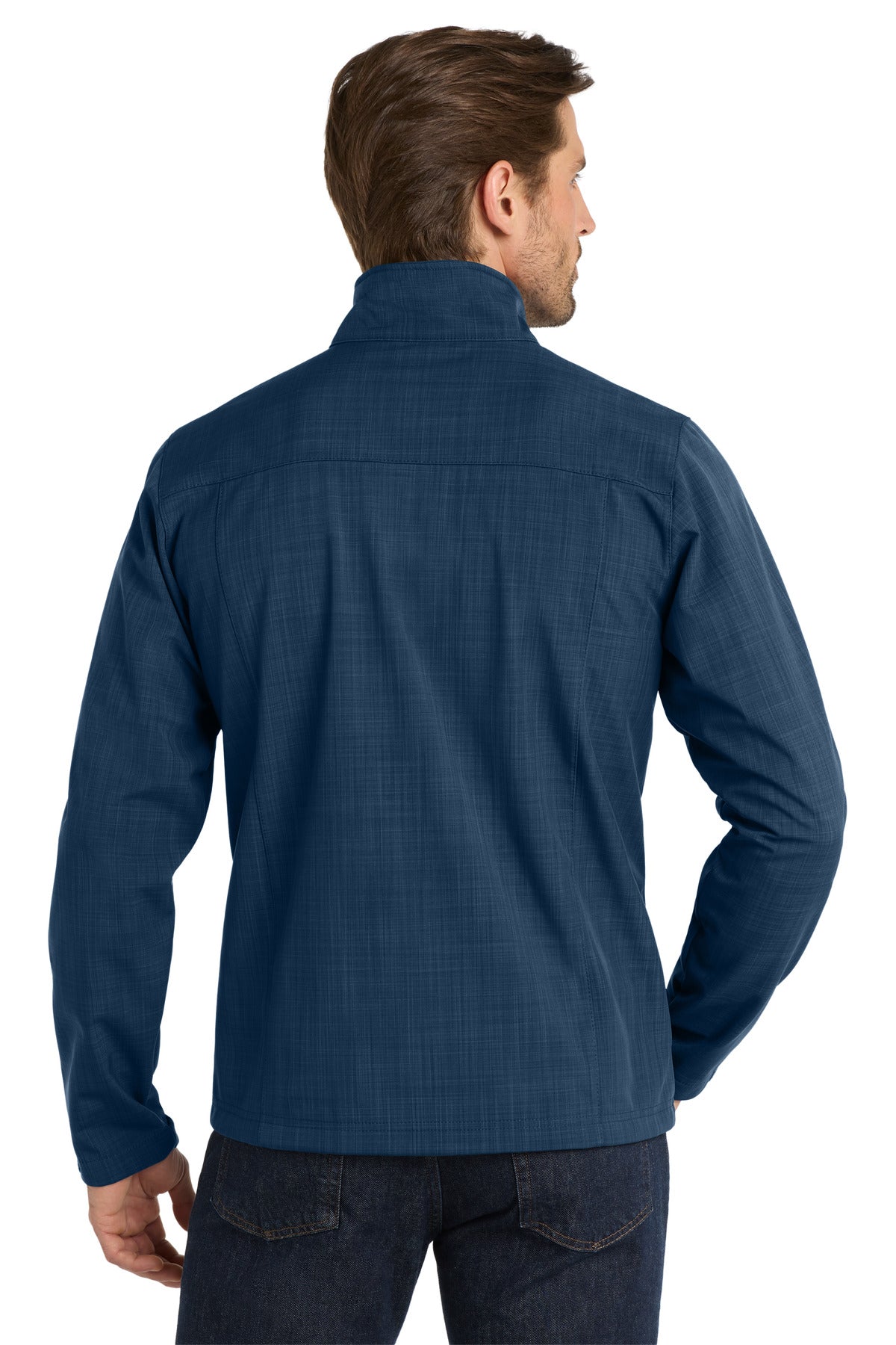 Eddie Bauer Shaded Crosshatch Soft Shell Jacket EB532 Blue
