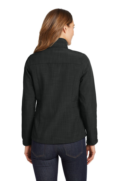 Eddie Bauer Women's Shaded Crosshatch Soft Shell Jacket EB533 Black
