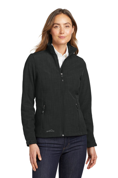 Eddie Bauer Women's Shaded Crosshatch Soft Shell Jacket EB533 Black