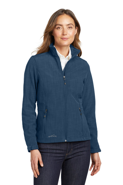 Eddie Bauer Women's Shaded Crosshatch Soft Shell Jacket. EB533 Blue