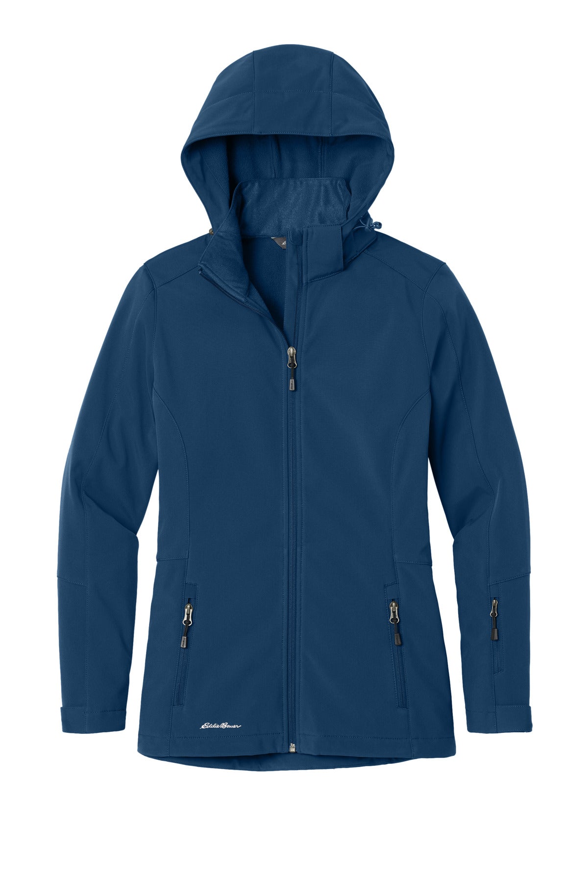 Eddie Bauer Women's Hooded Soft Shell Parka. EB537 Admiral Blue