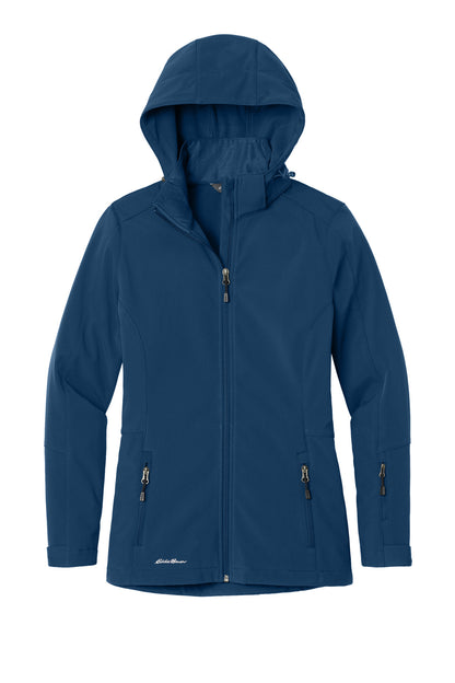 Eddie Bauer Women's Hooded Soft Shell Parka. EB537 Admiral Blue