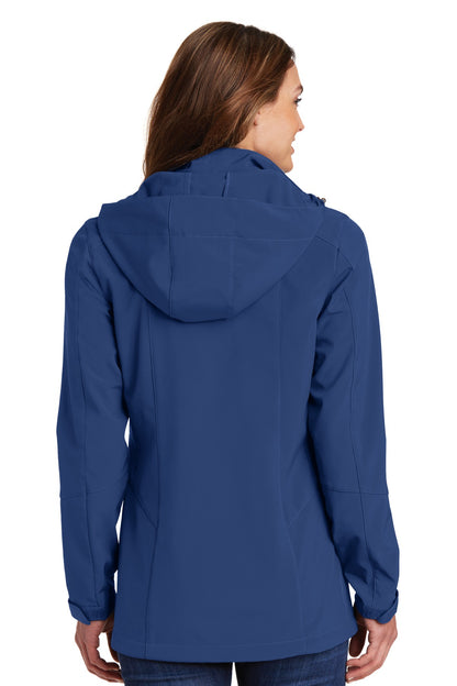 Eddie Bauer Women's Hooded Soft Shell Parka. EB537 Admiral Blue