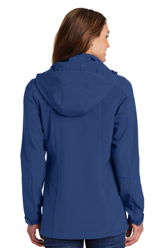 Eddie Bauer Women's Hooded Soft Shell Parka. EB537 Admiral Blue