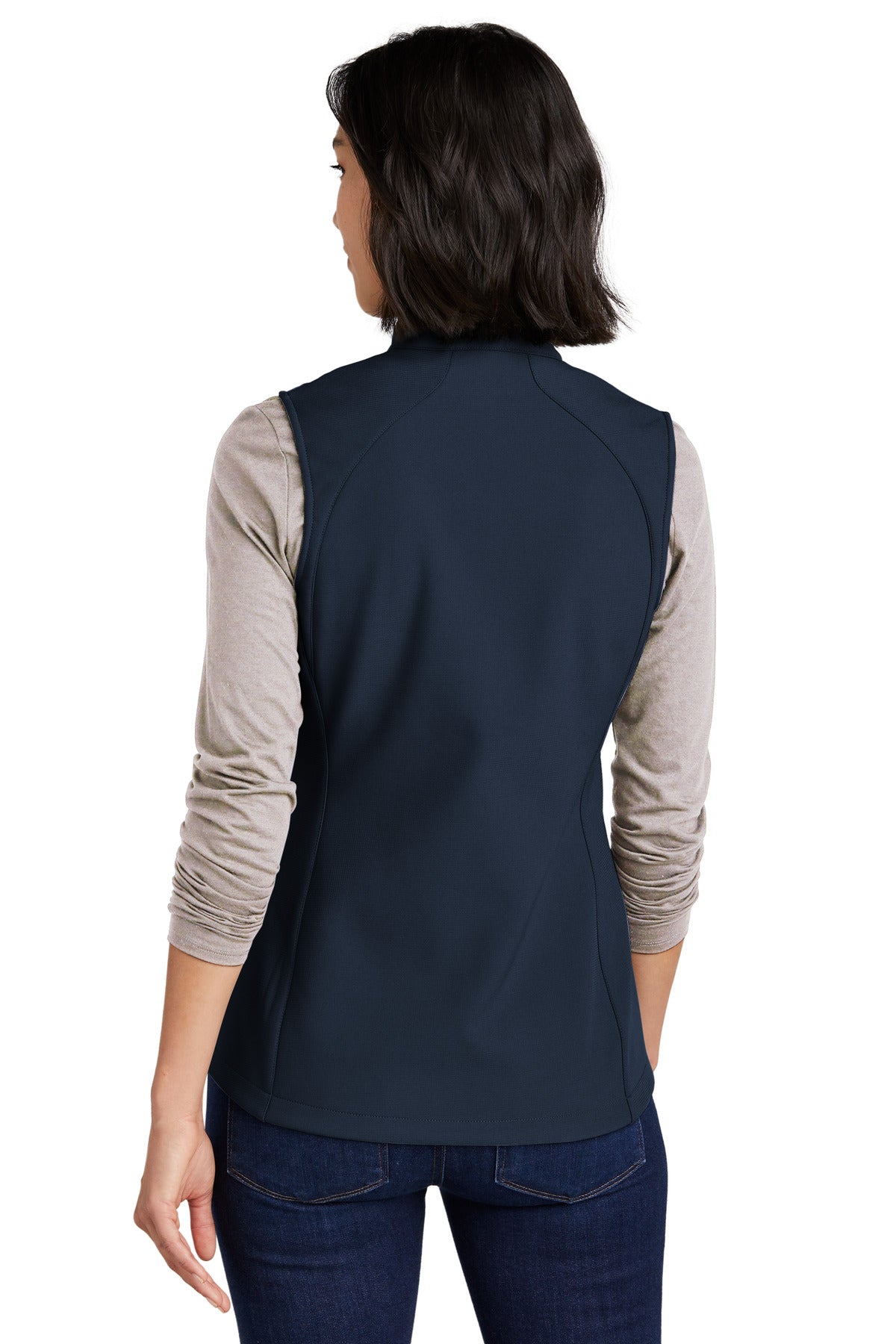 Eddie Bauer Women's Stretch Soft Shell Vest EB547 River Blue Navy
