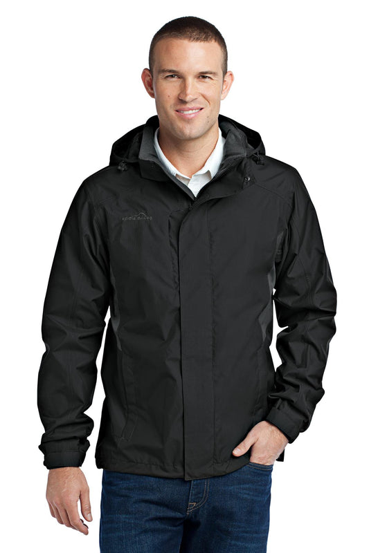 Eddie Bauer Rain Jacket. EB550 Black/ Steel Grey
