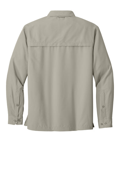 Eddie Bauer Long Sleeve Performance Fishing Shirt. EB600 Driftwood