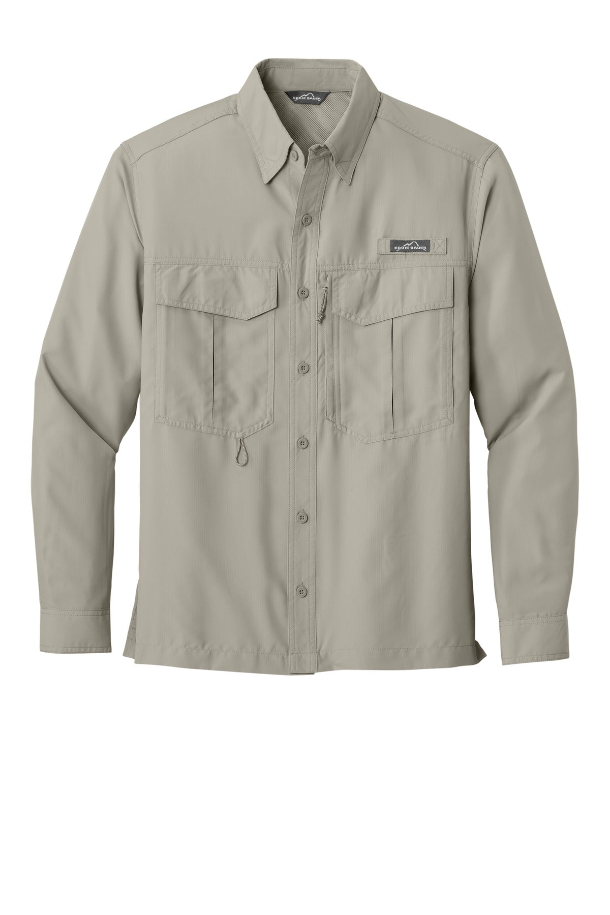 Eddie Bauer Long Sleeve Performance Fishing Shirt. EB600 Driftwood