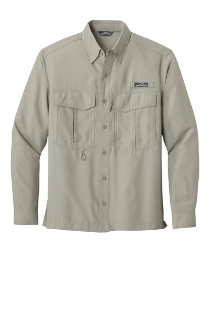 Eddie Bauer Long Sleeve Performance Fishing Shirt. EB600 Driftwood