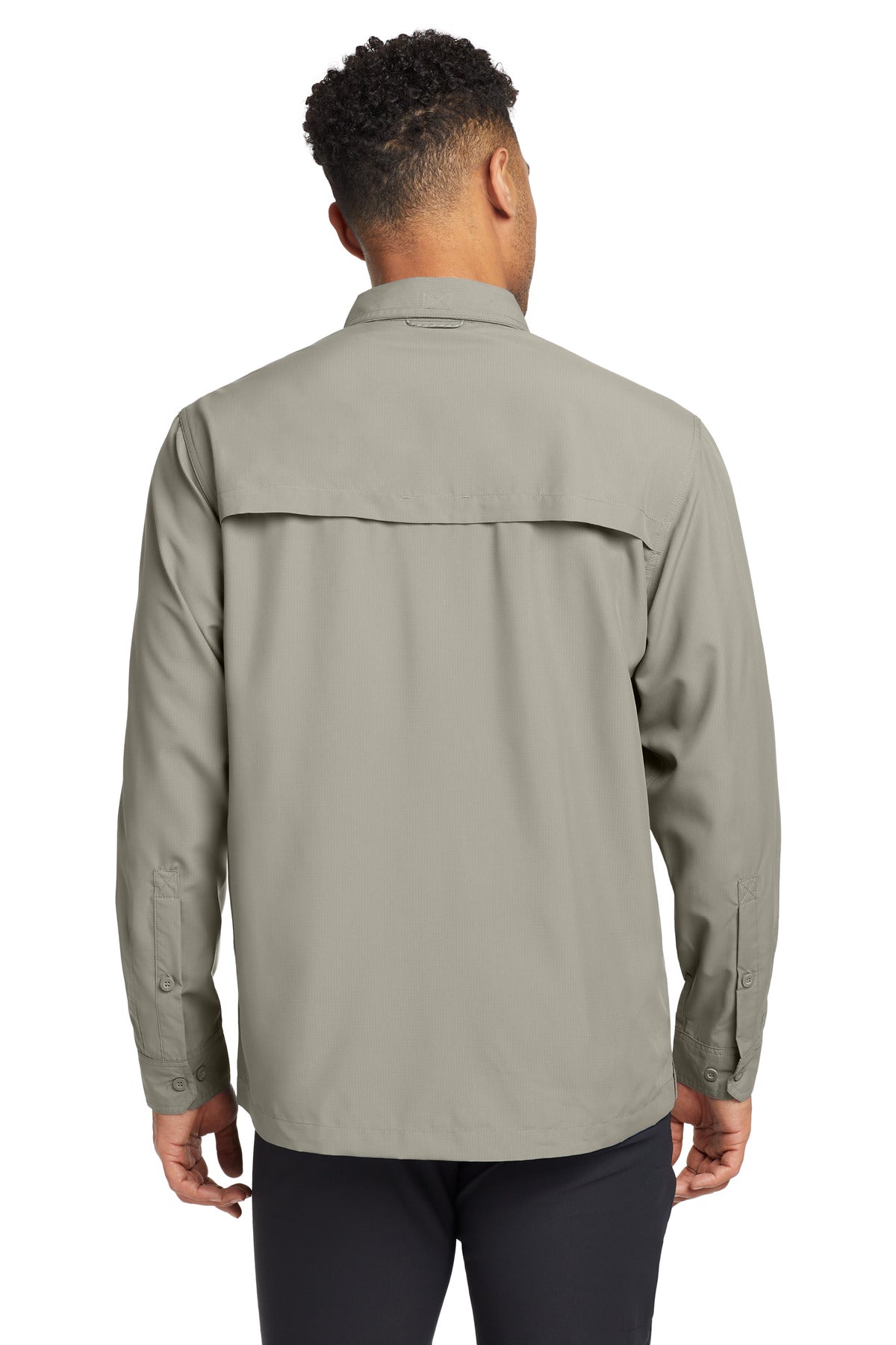 Eddie Bauer Long Sleeve Performance Fishing Shirt. EB600 Driftwood