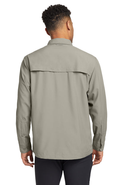 Eddie Bauer Long Sleeve Performance Fishing Shirt. EB600 Driftwood