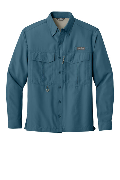 Eddie Bauer Long Sleeve Performance Fishing Shirt. EB600 Gulf Teal