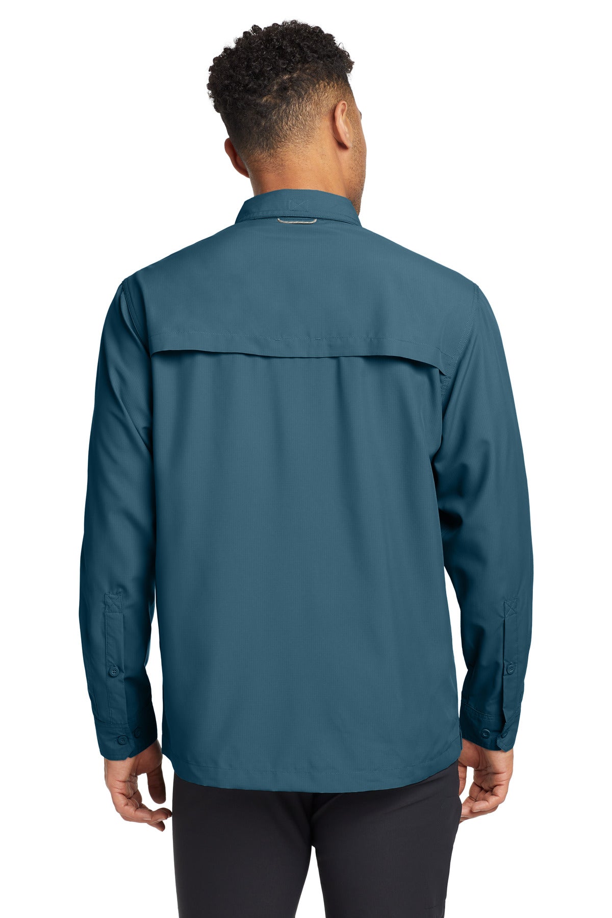 Eddie Bauer Long Sleeve Performance Fishing Shirt. EB600 Gulf Teal